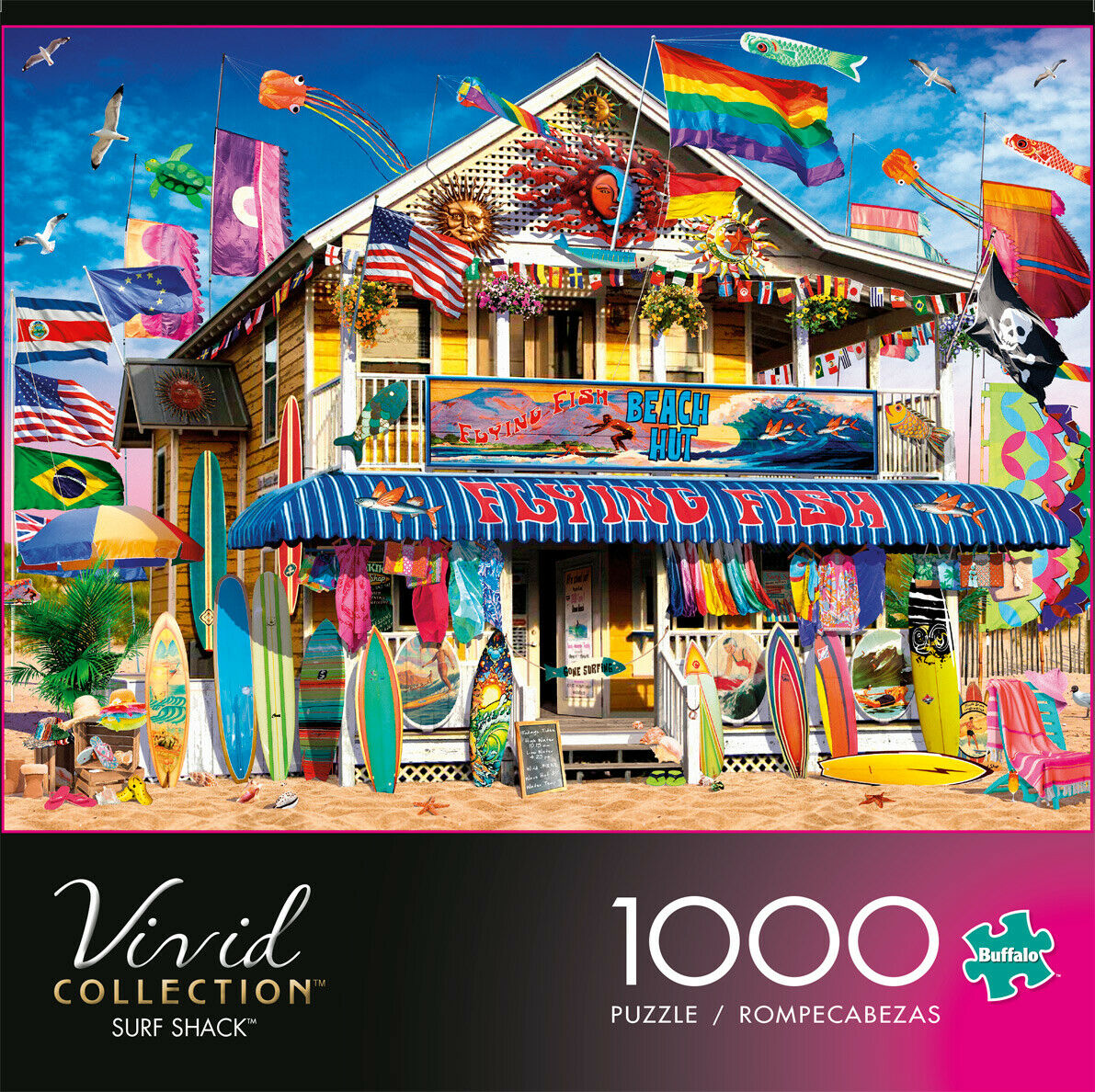Buffalo Games Vivid Collection Surf Shack 1000 Piece Puzzle image 0